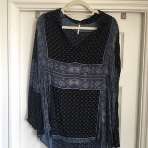 Free People tunic navy